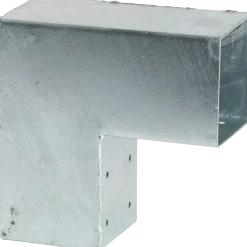 Plus Cubic hjørnebeslag t/stolpe enkelt varmgalvaniseret 7x7 cm