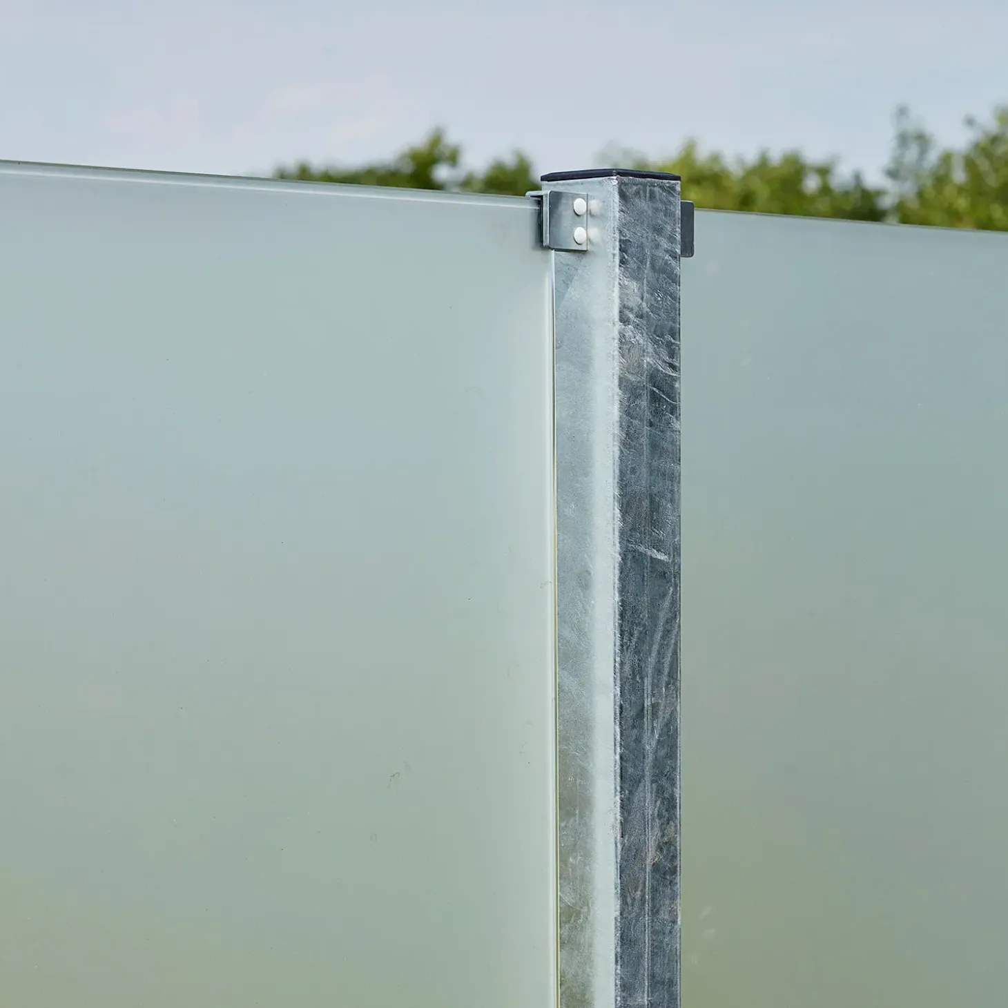 Plus Futura komposithegn m/frosted glas 90x180 cm skifergrå