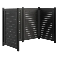 Plus Lund renovationsskjul 85x124x165 cm sort