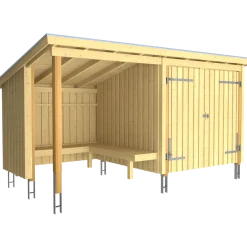 Plus Nordic bålhytte/havehus 9,5 m2 - Type 1A