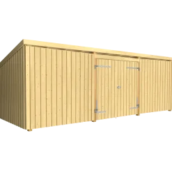 Plus Nordic Multi Havehus 14 m²  3 moduler m/dobbeltdør og lukket front