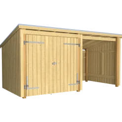 Plus Nordic Multi havehus 9,5 m² 2 moduler med dobbeltdør og åben front