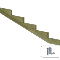 Plus 19º Trappevange 5 trin m/beslag Trindybde 39 cm