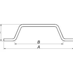 PN dørhank 160 mm varmforzinket sort