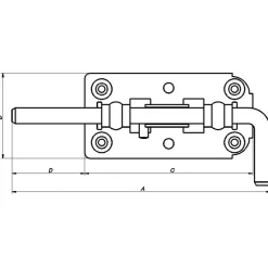 PN skudrigle 230 mm varmforzinket sort