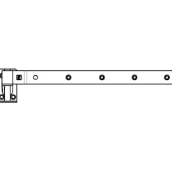 PN stabelhængsel 385 mm varmforzinket sort 2 stk.