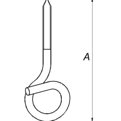 PN tøjsnorskrog 120 mm. elforzinket