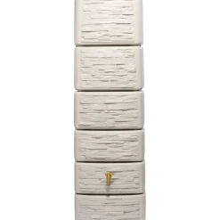 Regnvandstønde 330 L beige t/væg inkl. hane