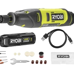 Ryobi RRT4-120GA15 4V USB multiværktøj, med 15 tilbehørsdele