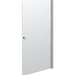 Scanbad Bruseadskillelse Satin/klart glas 99x200x0,6CM