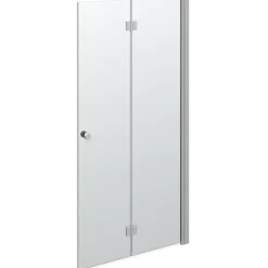Scanbad brusedør 180 grader satin/klart glas 200x100 cm