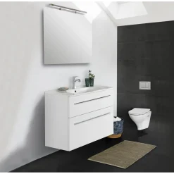 Scanbad Delta vaskeskab m/Karat vask 100 cm mat hvid