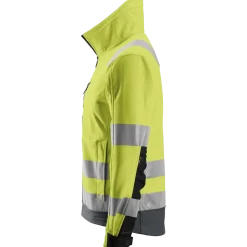 Snickers Allroundwork softshelljakke klasse 3 hi-vis gul/koksgrå str. XL