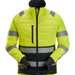 Snickers hi-vis letvatteret jakke gul/sort str. 2XL