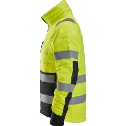Snickers hi-vis letvatteret jakke gul/sort str. 2XL