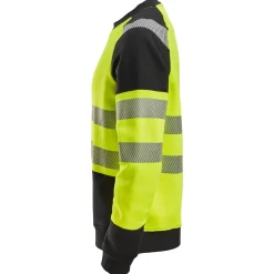 Snickers hi-vis sweatshirt gul/sort str. L