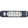 3-stikdåse med USB A+C 1,4m ledning