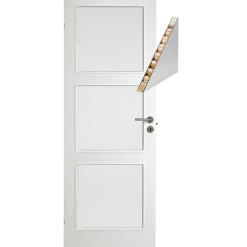 Swedoor Clever-line Easy GW3 m/glas glat hvid 40x825x2040 mm