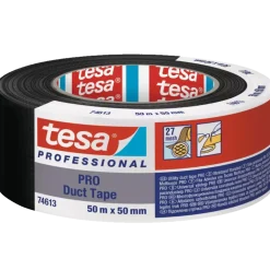 Tesa lærredtape 50 m x 50 mm sort