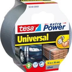 Tesa® extra Power Universal sølv 10 m x 50 mm