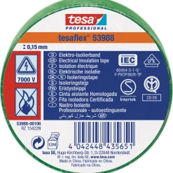 Tesaflex® 53988 isoleringstape 15 mm x 10 m grøn