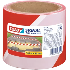 Tesa® Signal Afspærringstape 80 mm x 100 m rød-hvid