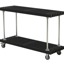 Tralle Grill-/Anretterbord m/hjul 140x49x90 cm - sort