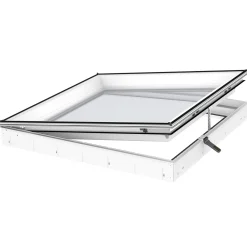 Velux CVU 090090 0225Q eldrevet karm fladt tag, 3-lags 90x90 cm
