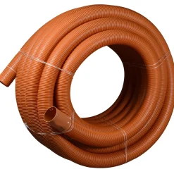 Wavin drænrør korrugerede pvc 1,5x5 mm 80 mm x 150 m rød