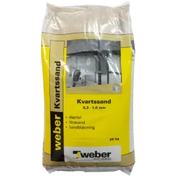 Weber ovntørret kvartssand 0,3-1,0 mm. 20 kg.